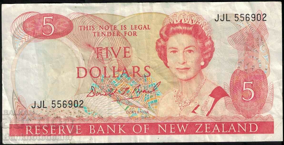 New Zealand 5 Dollars 1989-92 Pick 171c Ref 6902