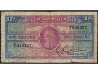 Malta 1 Shilling 1943 Pick 16 Ref 9267