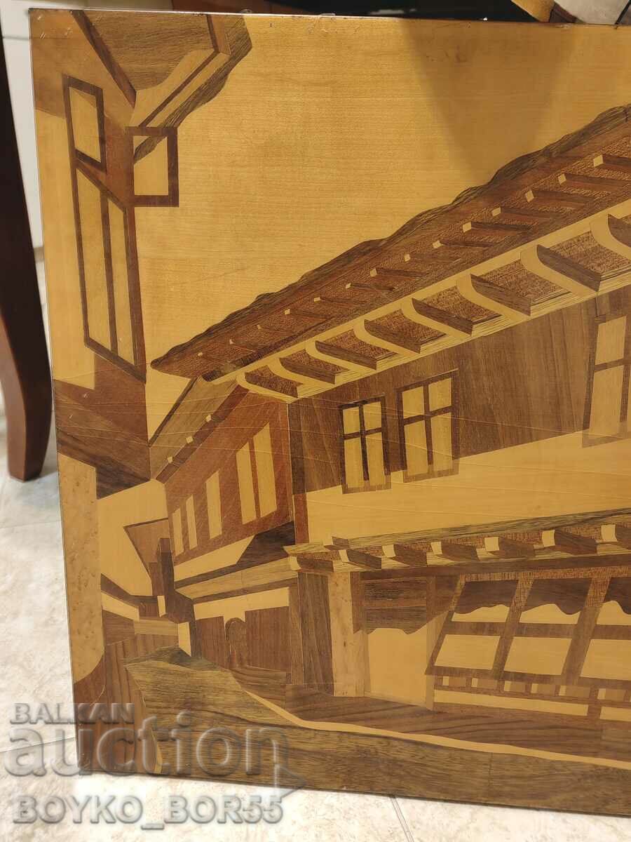 Large Wall Bg Sot Panel Wood Intarsia Revival House with price 65.00 BGN | € 33.23 Large Wall Bg Sot Panel Wood Intarsia Revival House with price 65.00 BGN | € 33.23