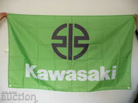 Kawasaki flag flag bikes track enduro advertising speed Cav