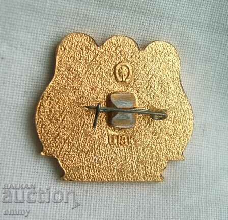 Badge - Olympics Moscow 1980 - matryoshka doll with price 3.50 BGN | € 1.79