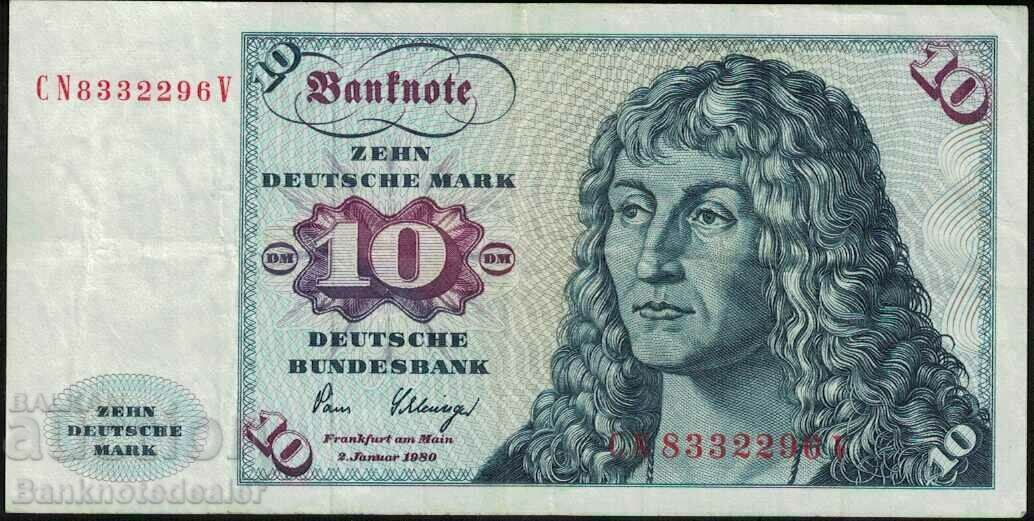 Germany 10 Deutsche Mark 1980 Pick 31d Ref 2296