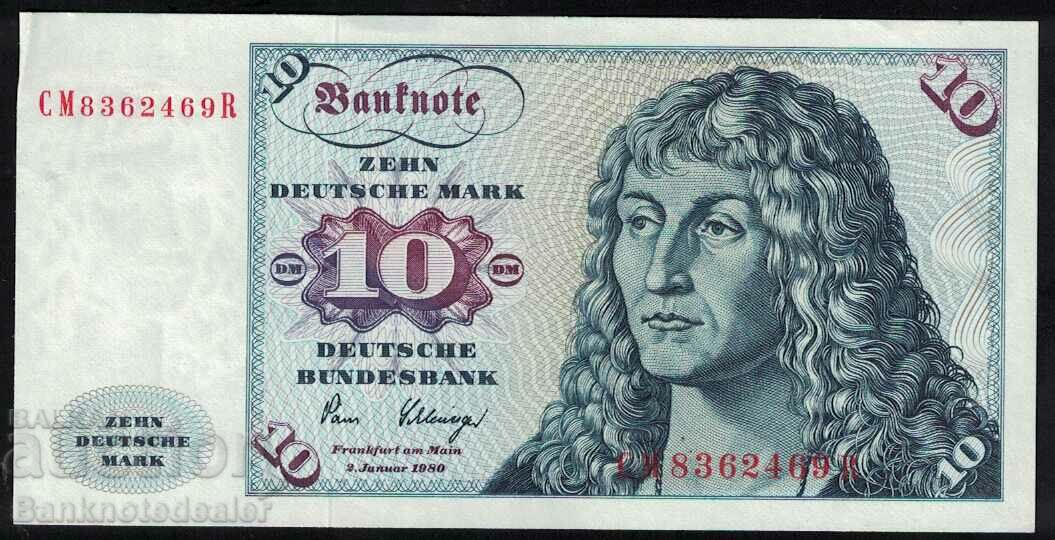 Germany 10 Deutsche Mark 1980 Pick 31d Ref 2469 aUnc