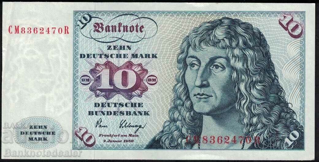 Germany 10 Deutsche Mark 1980 Pick 31d Ref 2470 aUnc