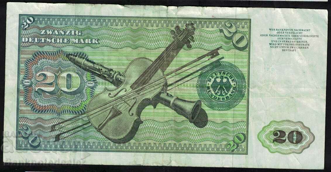 Germany 20 Deutsche Mark 1977 Pick 32B Ref 0015 with price 45.00 BGN | € 23.01 Germany 20 Deutsche Mark 1977 Pick 32B Ref 0015 with price 45.00 BGN | € 23.01