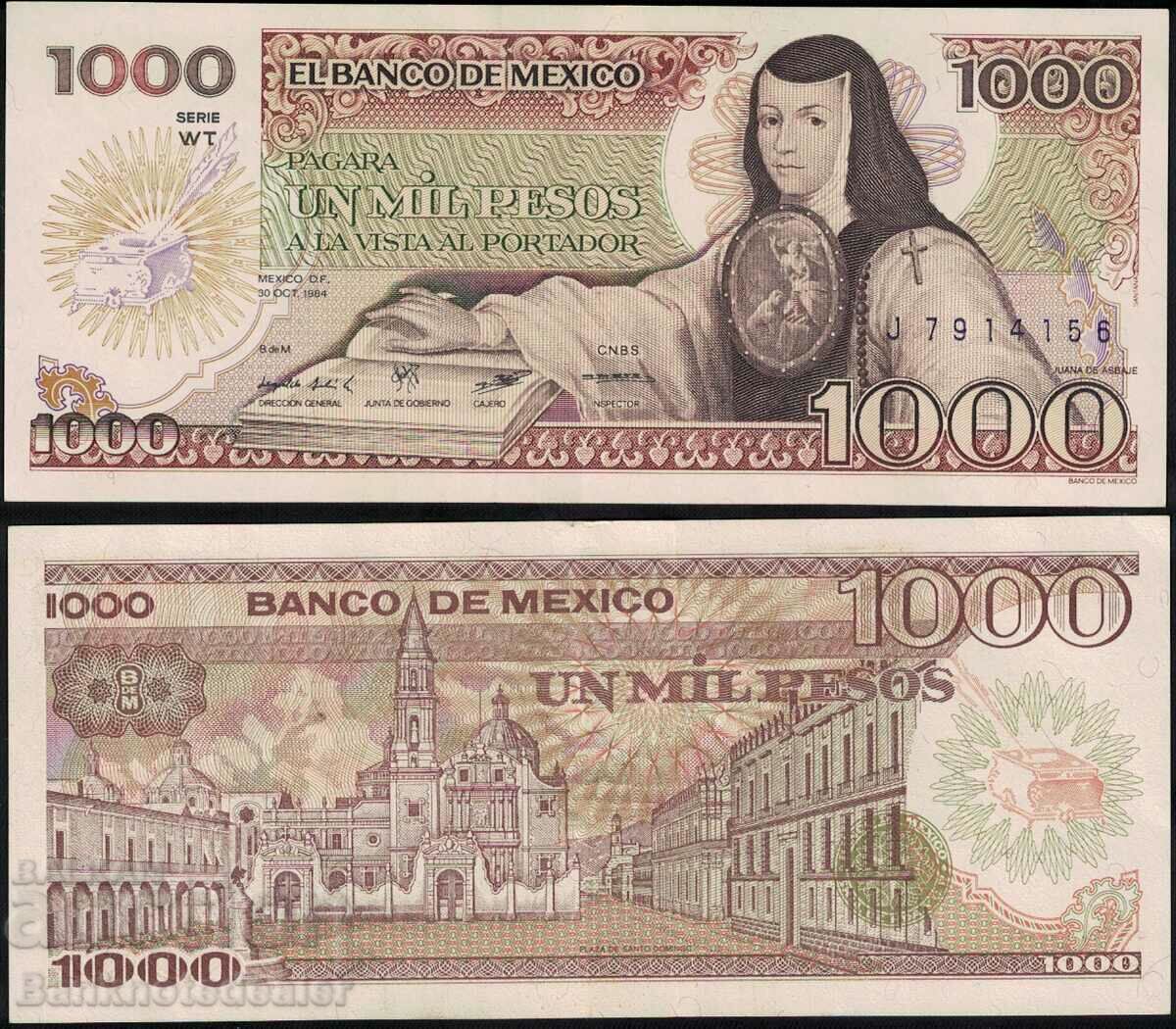 Mexic 1000 Pesos 1984 Pick 80a Ref 41556