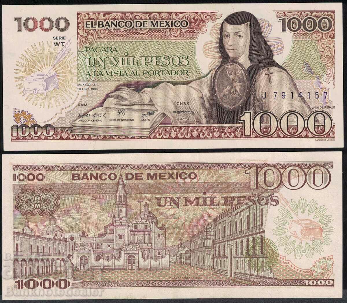 Mexico 1000 Pesos 1984 Pick 80a Ref 41557