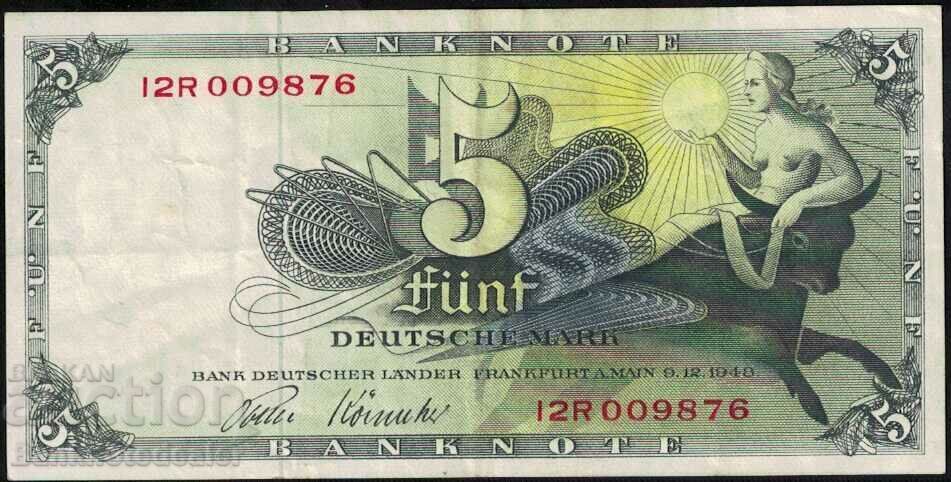 Germany 5 Mark 1948 Pick 13e Ref 9876