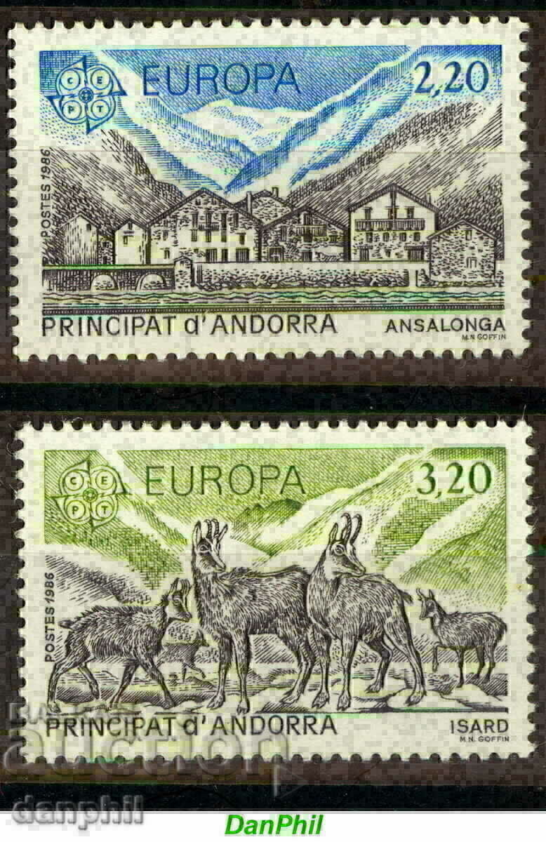 Andorra Fr. 1986 Europe CEPT (**) clean, unstamped