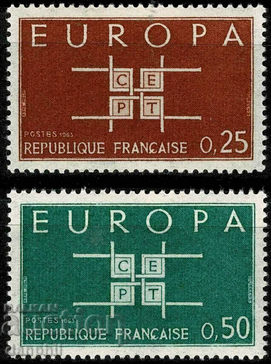 Фрaнция 1963 Eвропа CEПT (**) чиста, неклеймована
