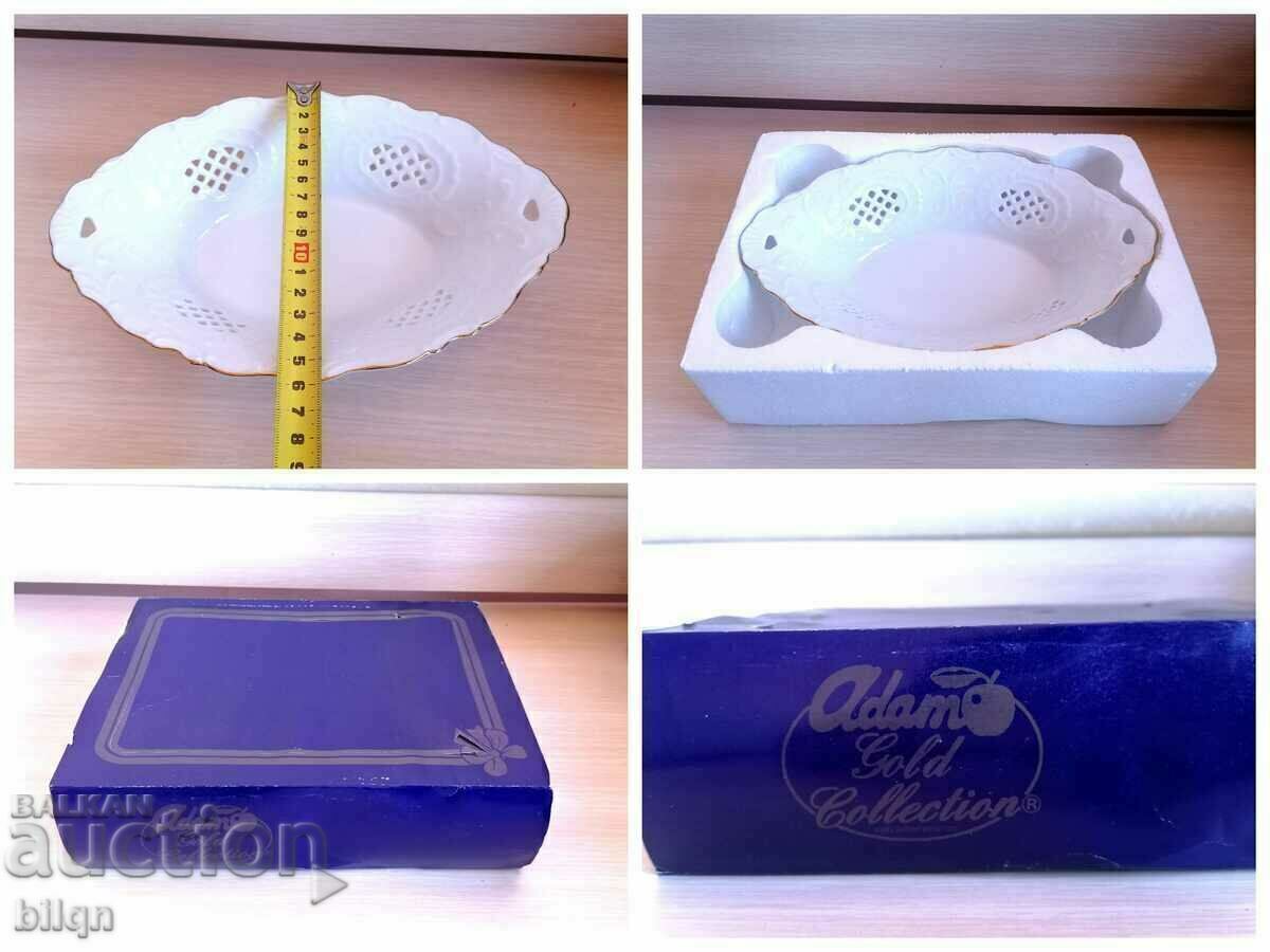 Collectible Porcelain Dish-Adamo Gold Collection - 7 Collectible Porcelain Dish-Adamo Gold Collection - 7