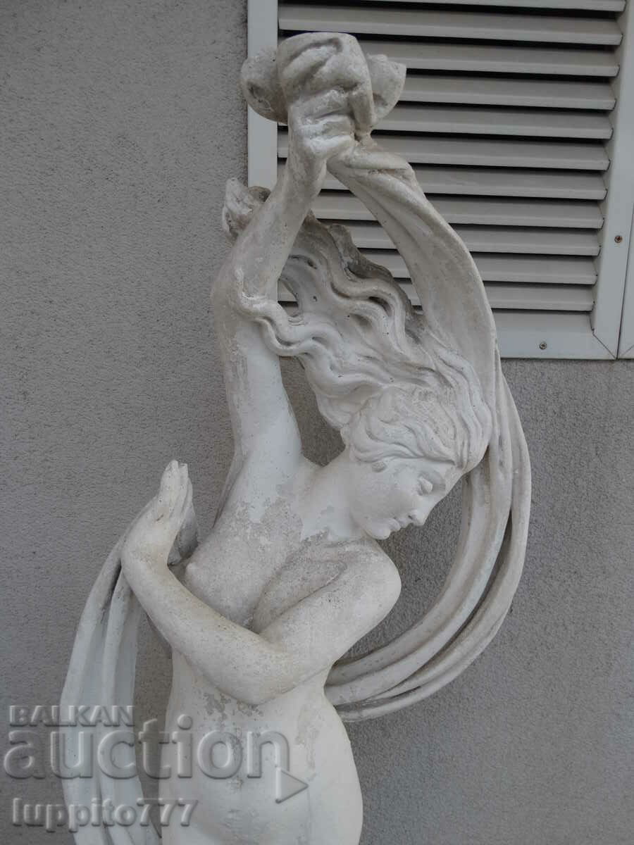 Auction Sculpture stylized female figure handmade concrete Auction Sculpture stylized female figure handmade concrete