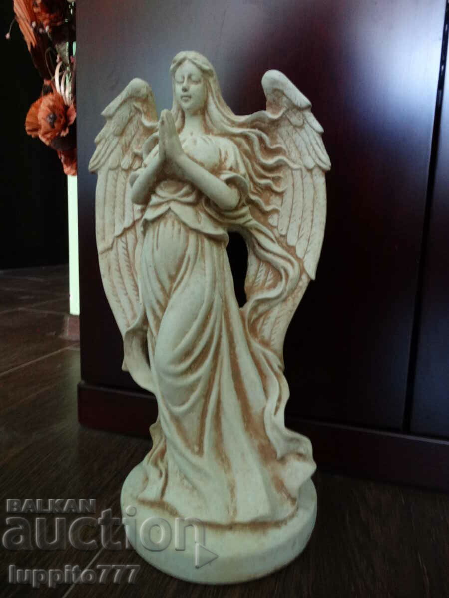 Auction Sculpture stylized figure angel handmade concrete Auction Sculpture stylized figure angel handmade concrete