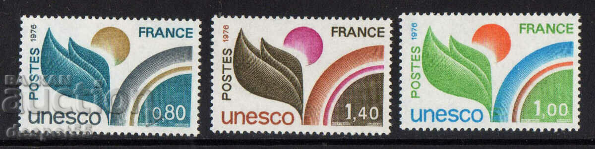 1976. Franţa. UNESCO - Imagini stilizate.