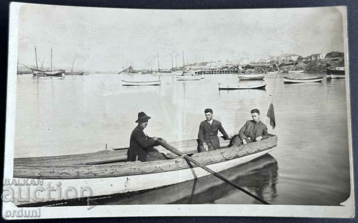 4001 Царство България лодка в пристанище Бургас 1928г.