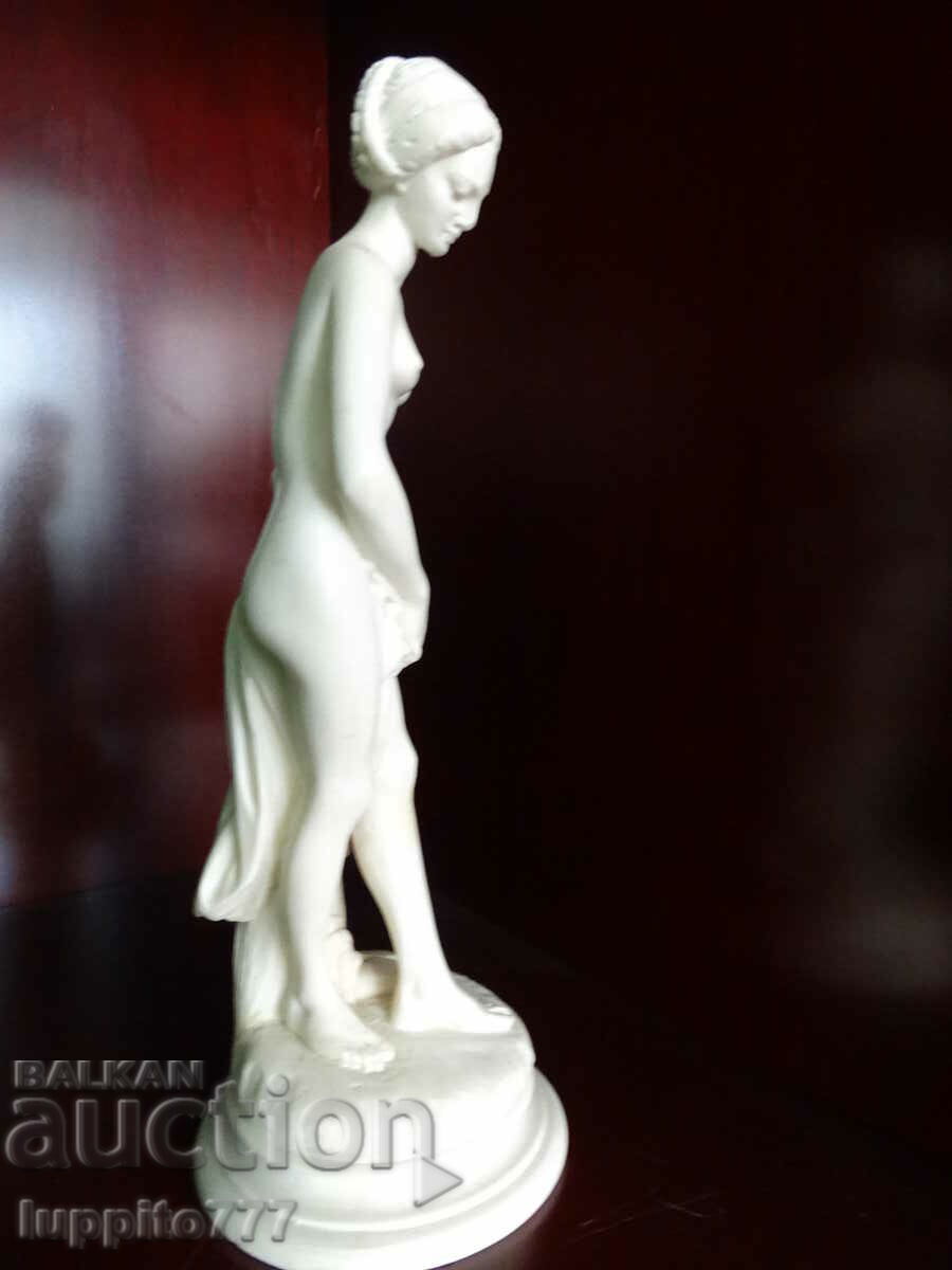 Auction Sculpture statuette antique stylized figure of a woman Auction Sculpture statuette antique stylized figure of a woman