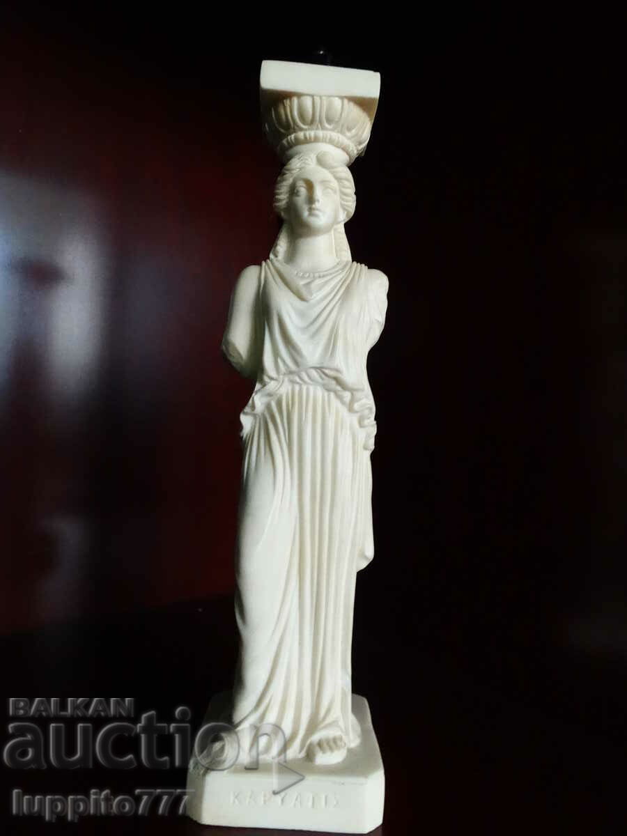 Γλυπτό αγαλματίδιο αντίκες στυλιζαρισμένη φιγούρα γυναίκας