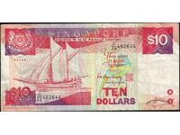 Singapore 10 Dollars 1987 Pick 20 Ref 2644