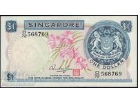 Singapore 1 Dollar 1972 Pick 1d Ref 8769 Unc