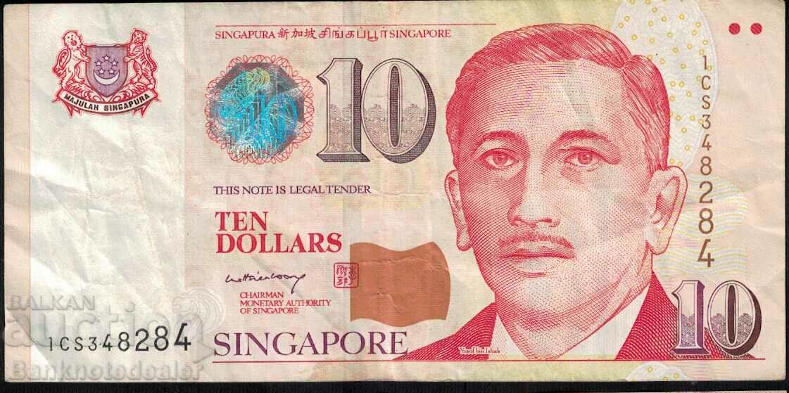 Singapore 10 Dollars 1990 Pick 40a Ref 8284