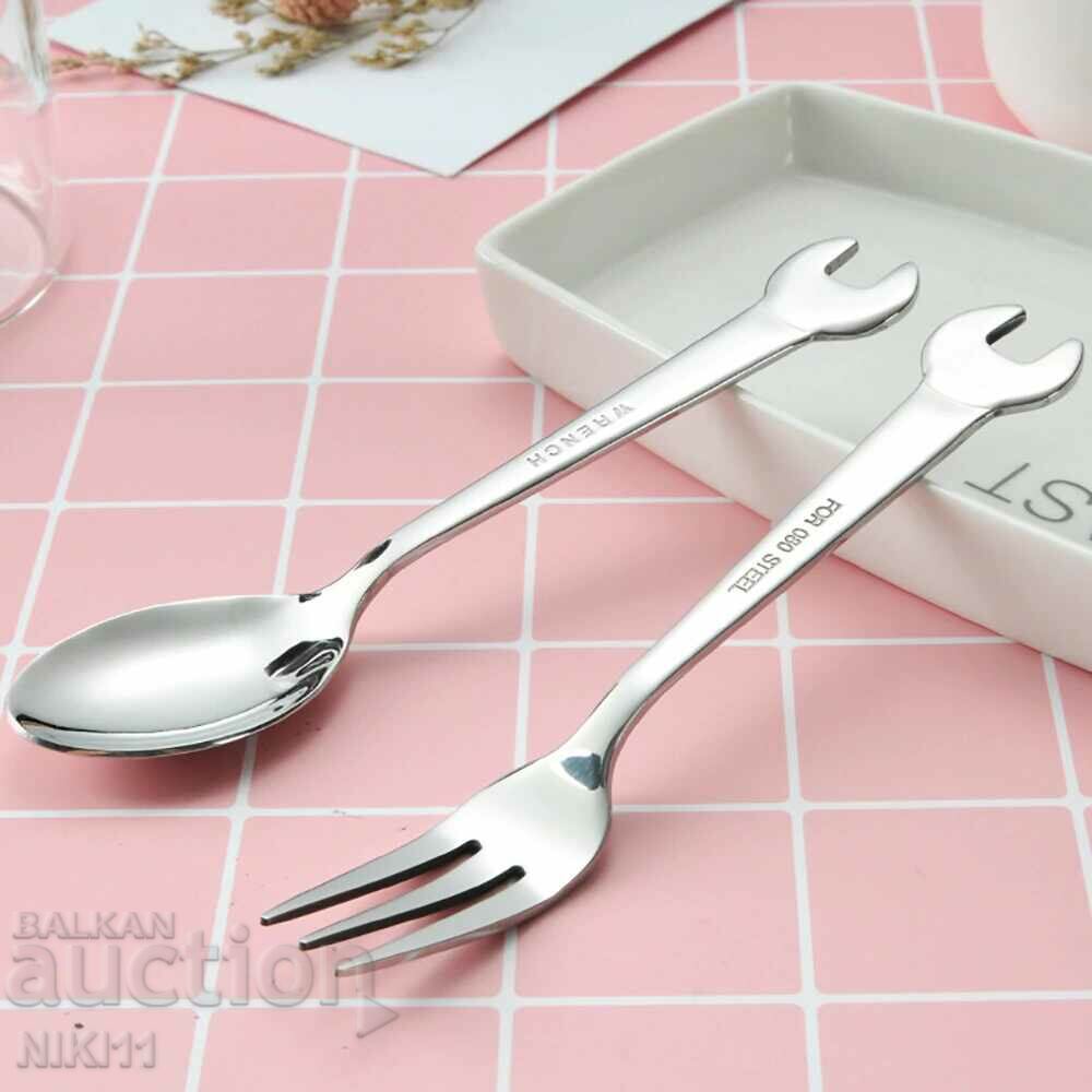 Fork and spoon Spanner Set, spanner, utensils with price 13.50 BGN | € 6.90 Fork and spoon Spanner Set, spanner, utensils with price 13.50 BGN | € 6.90