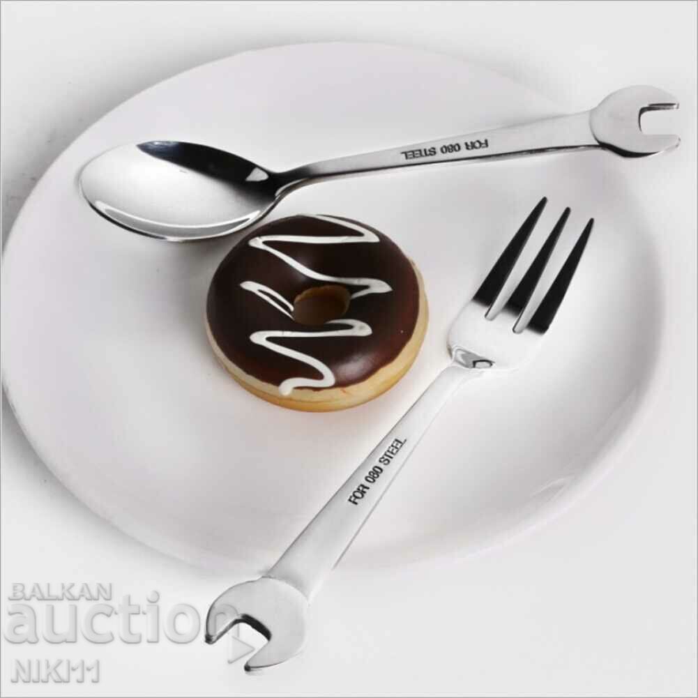 Auction Fork and spoon Spanner Set, spanner, utensils Auction Fork and spoon Spanner Set, spanner, utensils