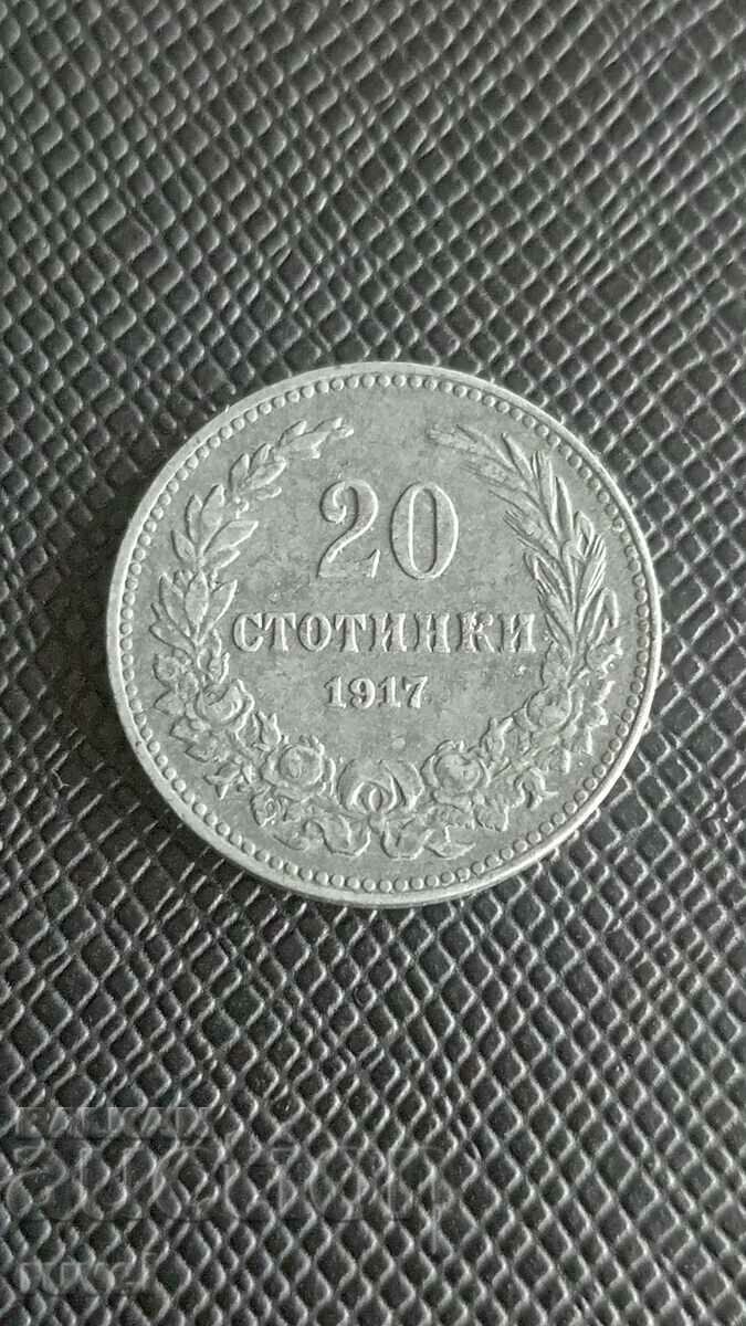 20 de cenți 1917