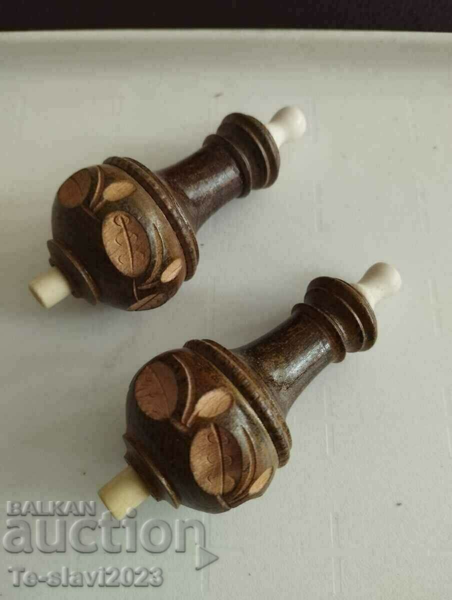 Old Antique Wooden Bedside Lamp Key