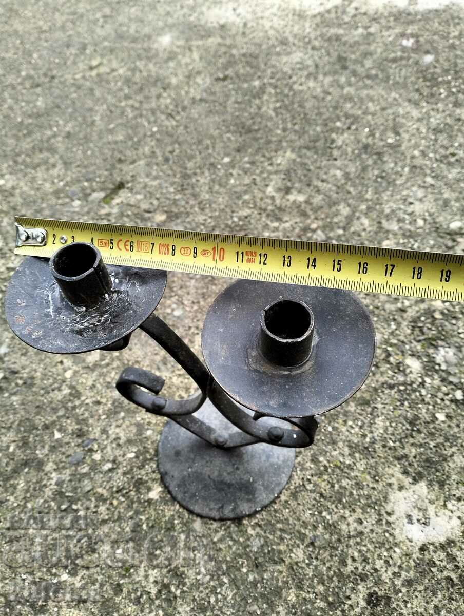 Auction  Iron candlestick