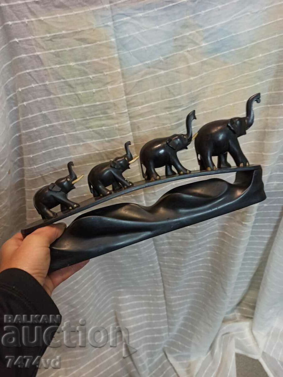 ELEFANTI PLASTIC, LEMN NEGRU AFRICAN