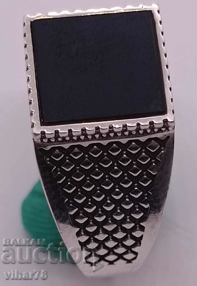 Silver Men's Ring - 5