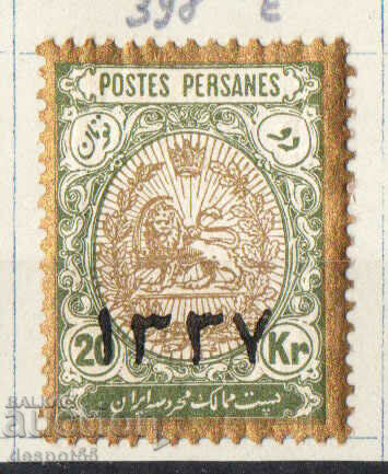1918. Iran. Supraprintare din 1909.