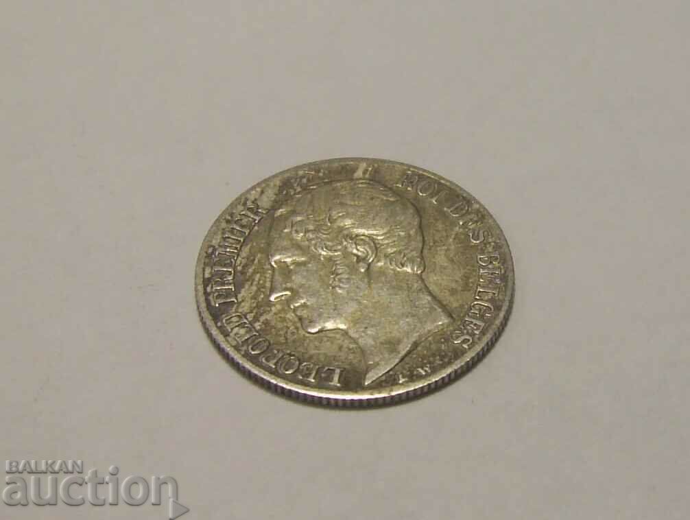 Belgium 20 centimes 1853 Silver - 5 Belgium 20 centimes 1853 Silver - 5