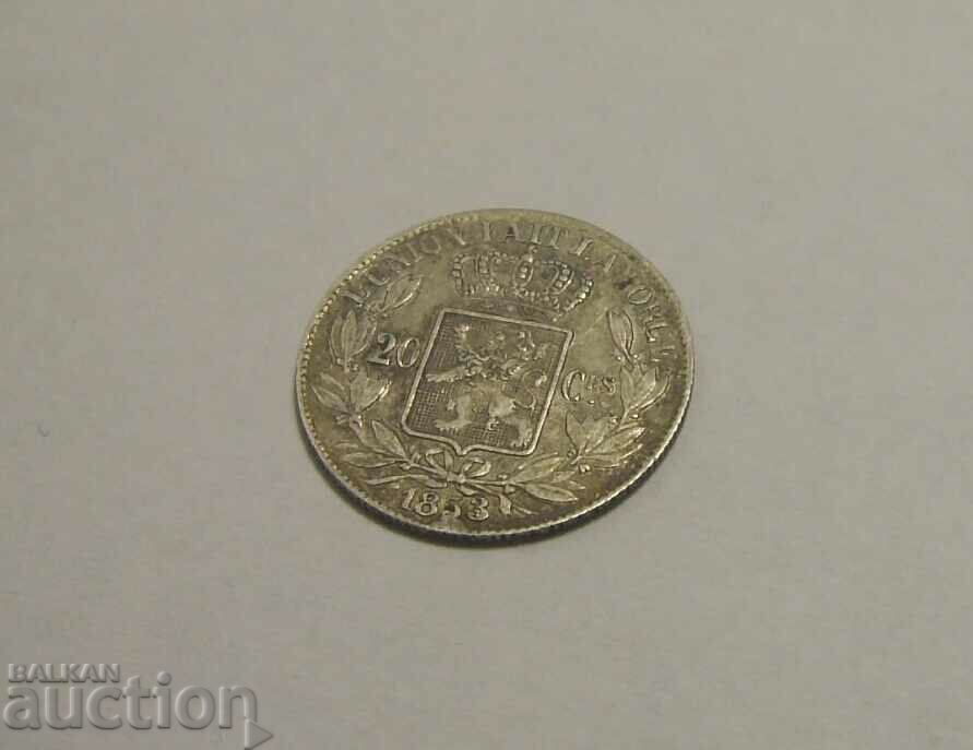 Belgium 20 centimes 1853 Silver with price 100.00 BGN | € 51.13 Belgium 20 centimes 1853 Silver with price 100.00 BGN | € 51.13