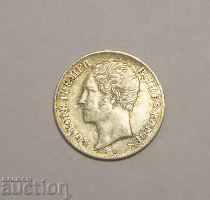 Belgium 20 centimes 1853 Silver - 5 Belgium 20 centimes 1853 Silver - 5