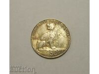 Belgia 50 de centi argint 1901