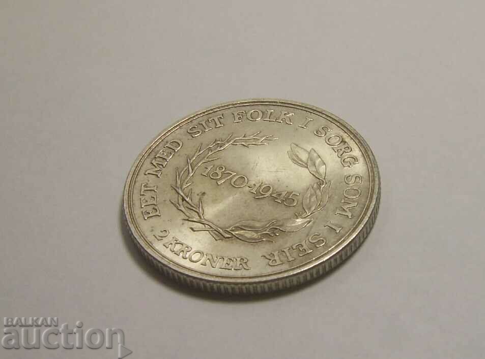 Auction Denmark 2 kroner 1945 UNC Excellent Auction Denmark 2 kroner 1945 UNC Excellent