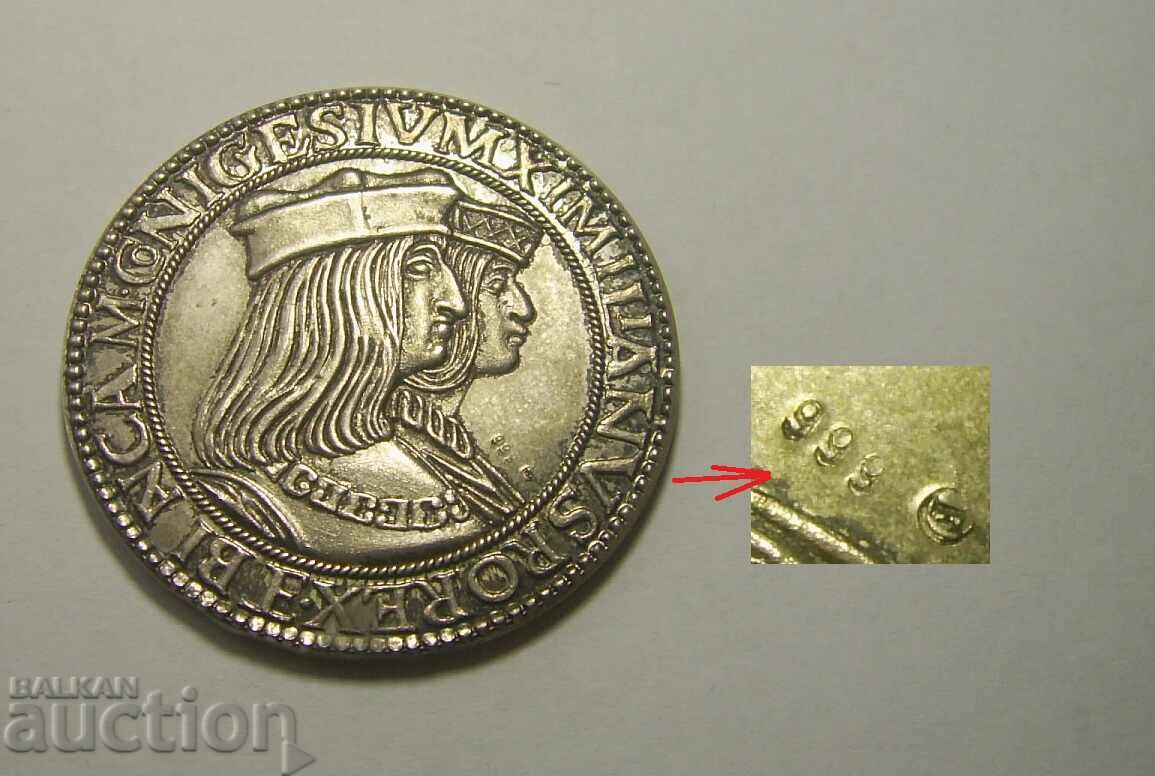 Auction Silver 999 1494-1994 Medal Coin Replica Auction Silver 999 1494-1994 Medal Coin Replica