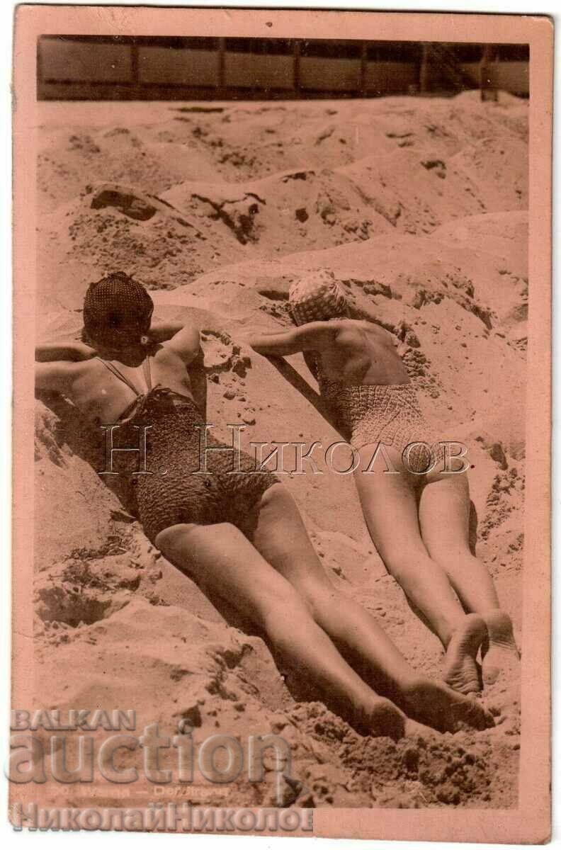 1940 OLD CARD VARNA BEACH G537