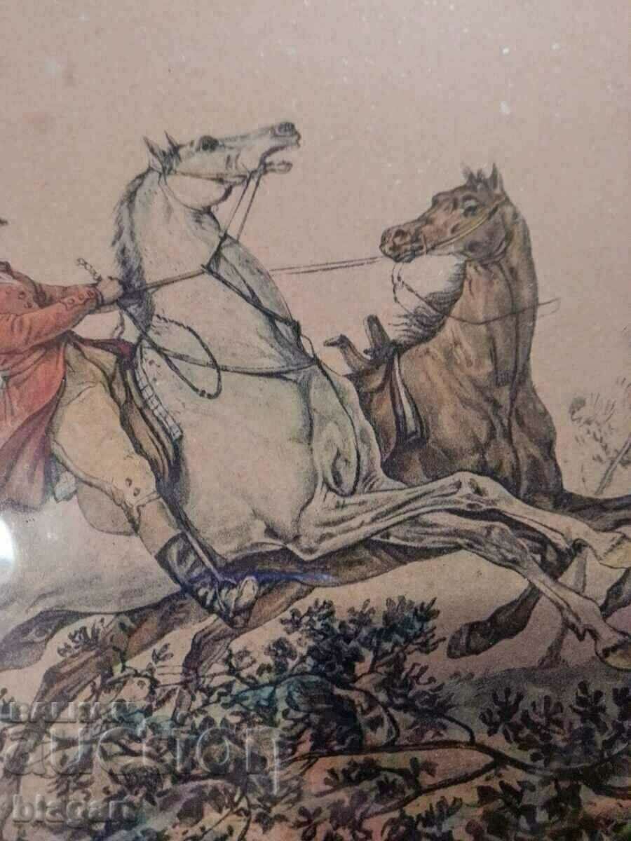 Delivery of Graphics, lithograph - Arabian horse breed