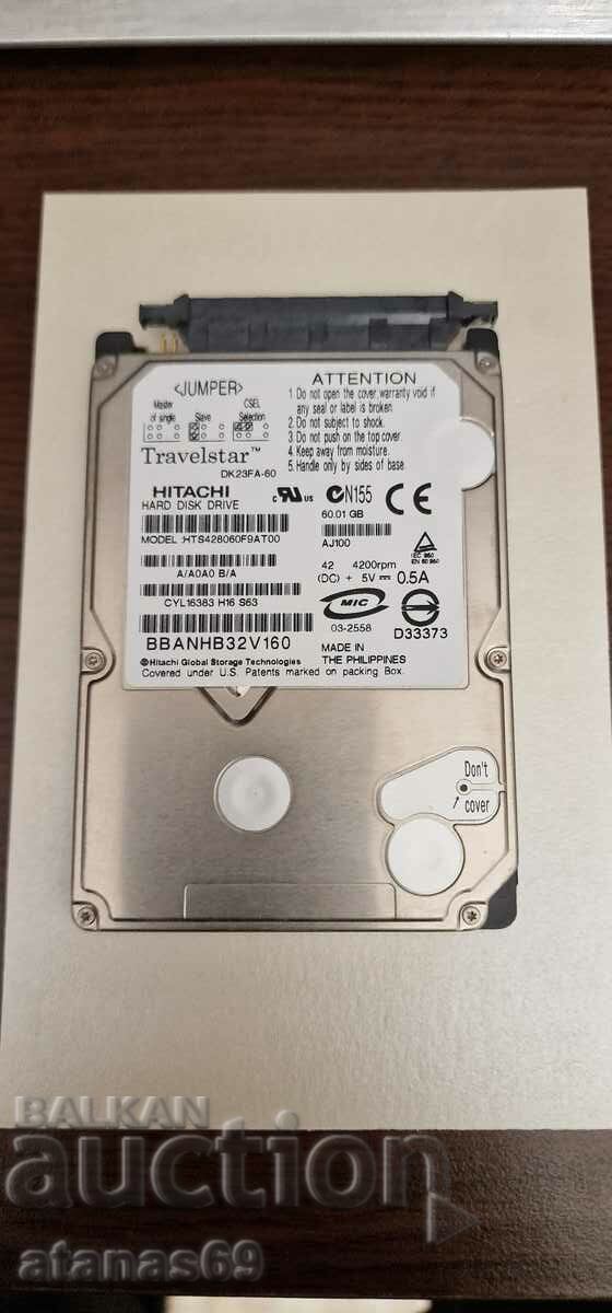 Хард диск за лаптоп 60 GB - електронна скрап №26