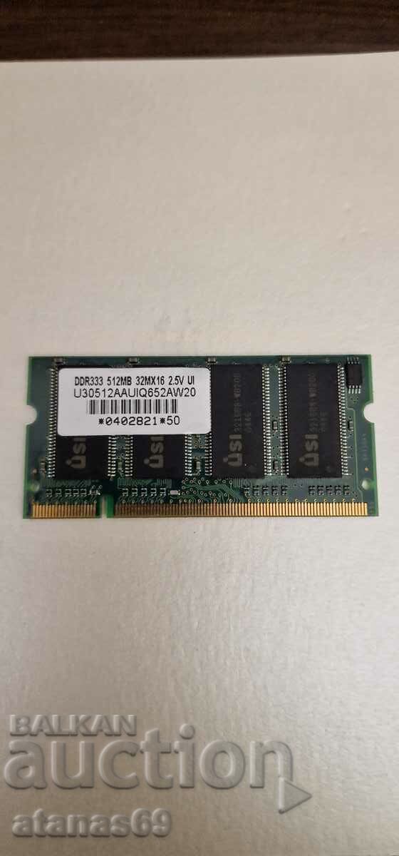 Laptop RAM 512 MB - electronic scrap #28