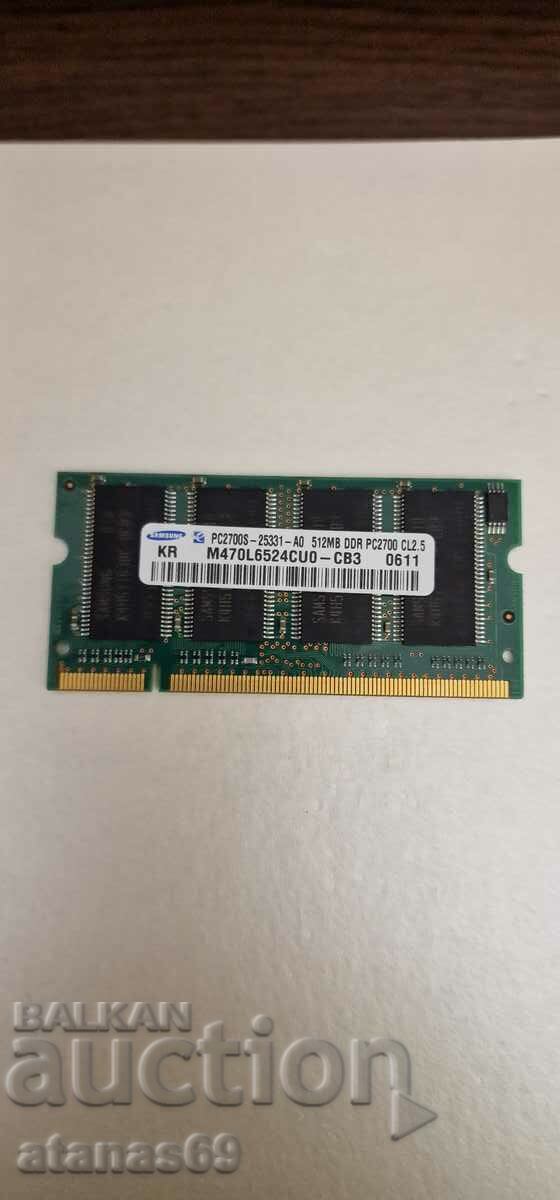 Ram memory for laptop 512 MB - electronic scrap #30