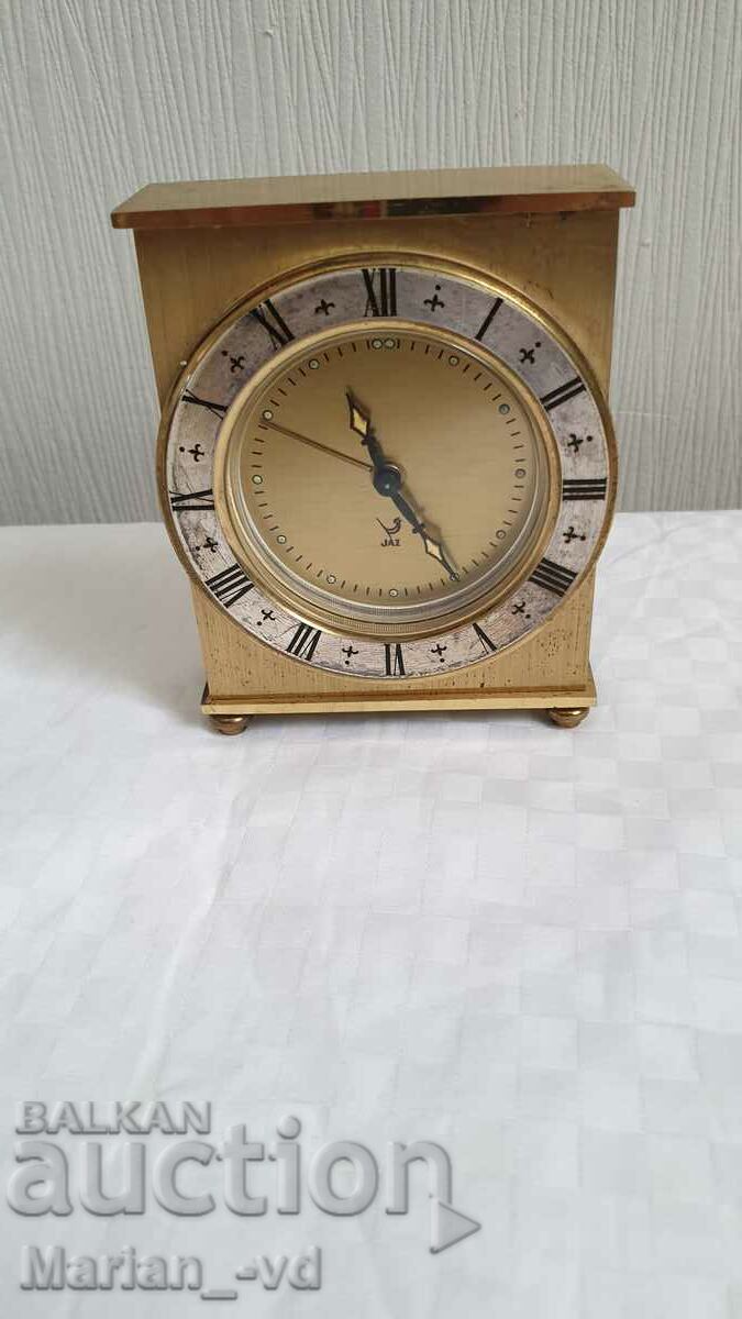 Επιτραπέζιο μπρούτζινο μηχανικό ρολόι JAZ 1976 - 1978.