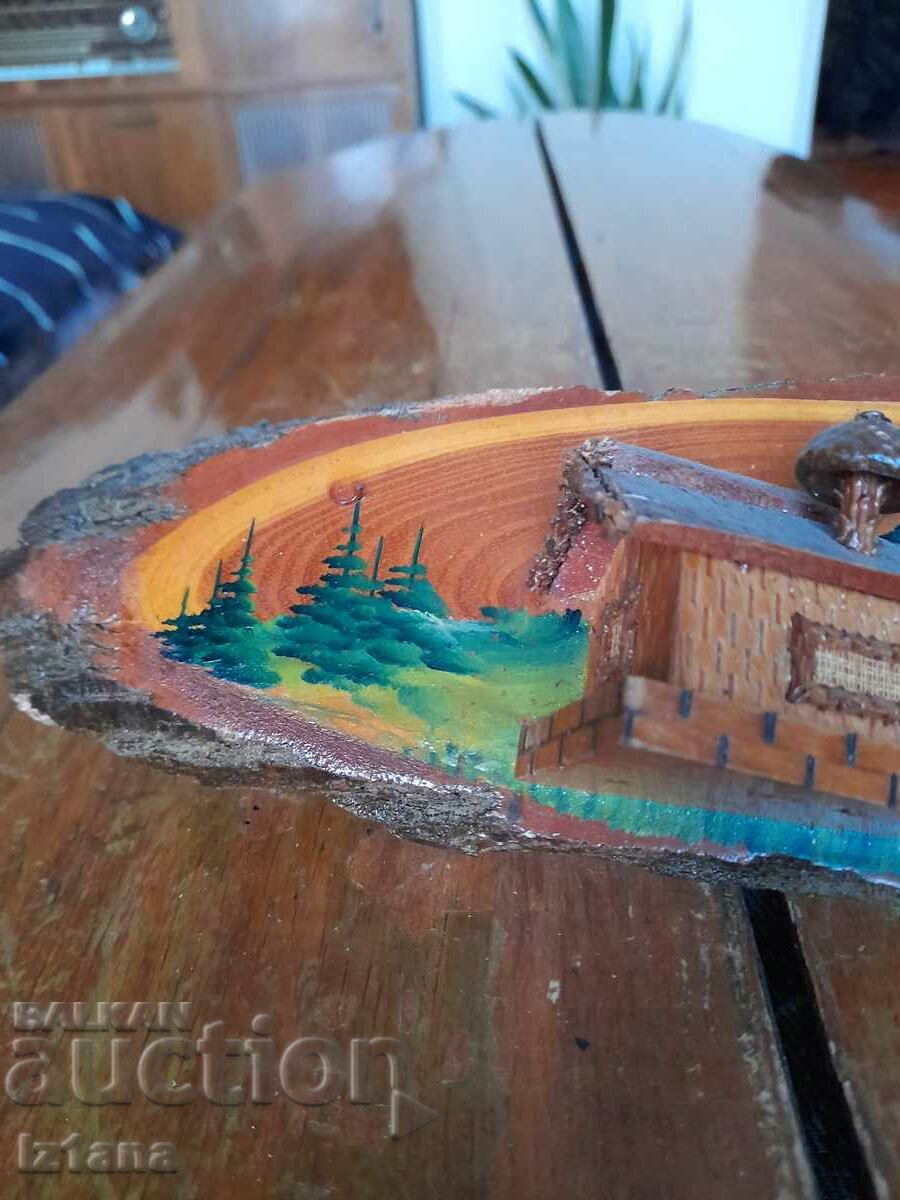 Delivery of Old wooden decoration, souvenir