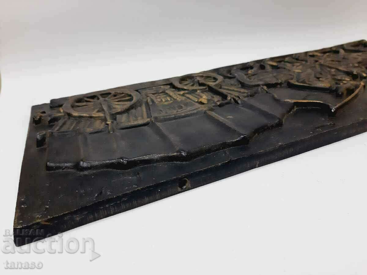 Old cast iron German relief panel(3.5) - 5