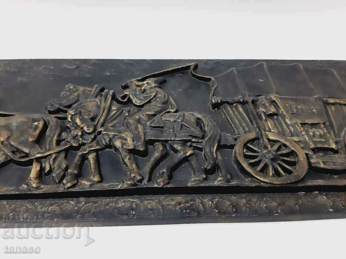Old cast iron German relief panel(3.5) - 7