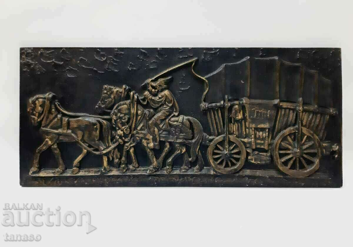 Old cast iron German relief panel(3.5)
