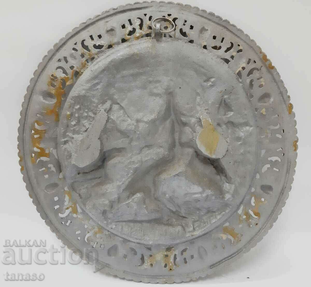 Παλαιό στρογγυλό μεταλλικό γερμανικό ανάγλυφο πάνελ (3.5) - 5 Παλαιό στρογγυλό μεταλλικό γερμανικό ανάγλυφο πάνελ (3.5) - 5