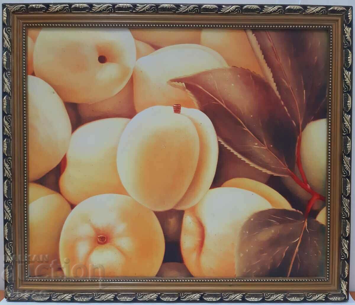 Picture print - peaches, framed (3.4)